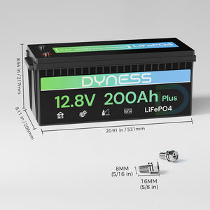 Dynesspower 12V 200Ah LiFePO4 Battery